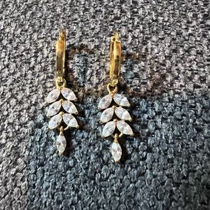 2.0Ct Marquise Cut Gorgeous Earrings/ gold plated 14k/Dangle Earrings